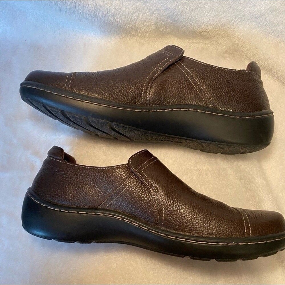 Clarks Collection Shoe Loafer Brown Leather Comfort Slip-On Size 8.5 M - Picture 5 of 6